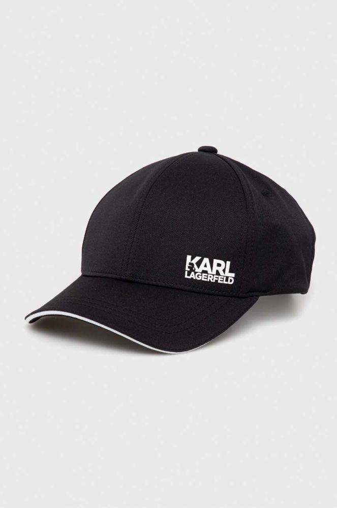Кепка Karl Lagerfeld колір чорний однотонна