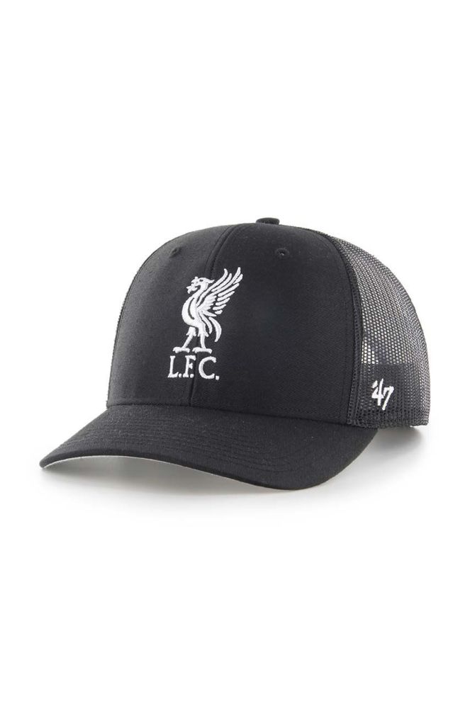 Кепка 47brand EPL Liverpool FC колір чорний з аплікацією (3318049)