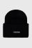 Вовняна шапка Emporio Armani колір чорний з товстого трикотажу вовна