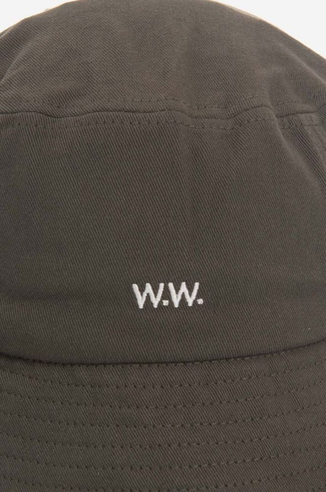 Бавовняний капелюх Wood Wood Ossian Bucket Hat 12240817-7083 BLACK колір зелений з бавовни 12240817.7083-DUSTYGREEN фото 10