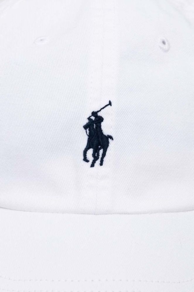 Бавовняна бейсболка Polo Ralph Lauren колір білий з аплікацією (3596825) фото 2