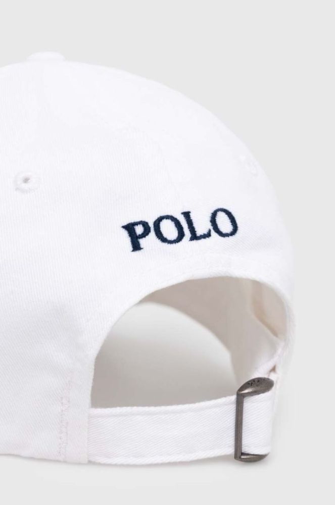 Бавовняна бейсболка Polo Ralph Lauren колір білий з аплікацією (3596825) фото 3