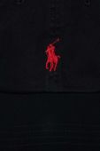 Бавовняна бейсболка Polo Ralph Lauren колір чорний з аплікацією (3596826)
