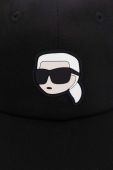 Кепка Karl Lagerfeld колір чорний з аплікацією (3613276)