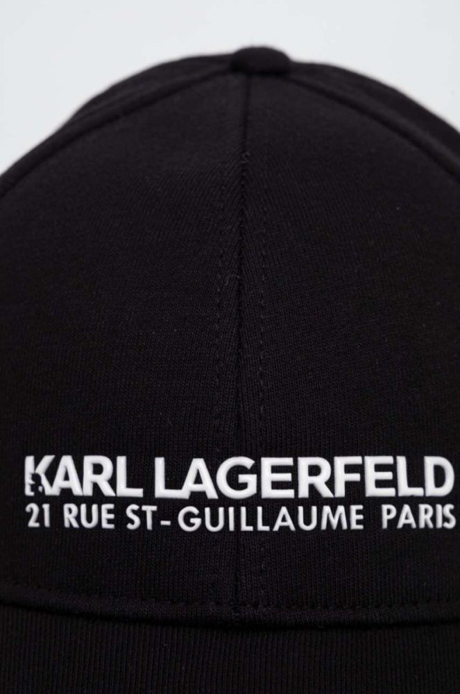 Кепка Karl Lagerfeld колір чорний з аплікацією (3617051) фото 2