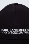 Кепка Karl Lagerfeld колір чорний з аплікацією (3617051)