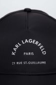 Кепка Karl Lagerfeld колір чорний з аплікацією (3617052)