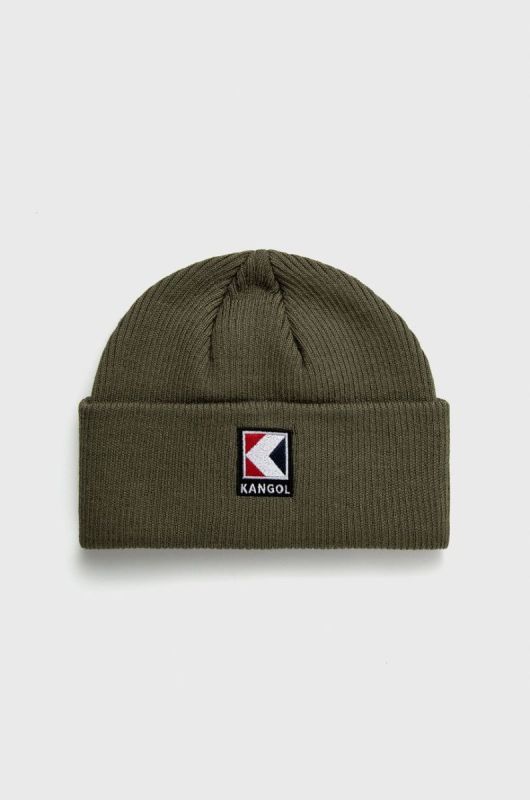 Шапка Kangol цвет зеленый из тонкого трикотажа