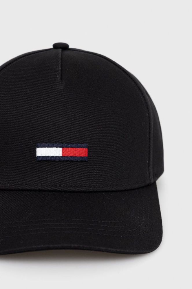 Кепка Tommy Jeans колір чорний гладка фото 2