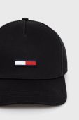 Кепка Tommy Jeans колір чорний гладка