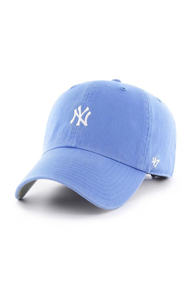 Кепка 47brand New York Yankees з аплікацією колір блакитний (2349984)