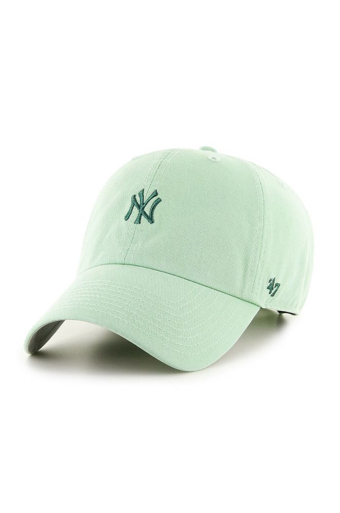 Кепка 47brand New York Yankees колір зелений з аплікацією