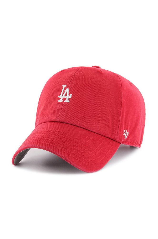 Кепка 47brand Los Angeles Dodgers колір червоний з аплікацією