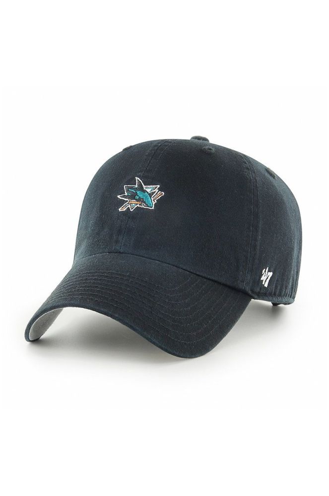 Кепка 47brand San Jose Sharks колір чорний з аплікацією