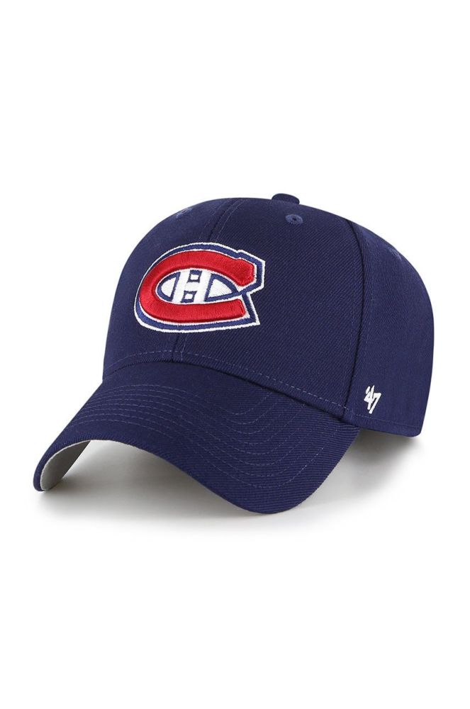 Кепка 47brand Montreal Canadiens колір сірий з аплікацією