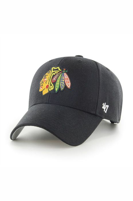 Кепка 47brand Chicago Blackhawks колір чорний з аплікацією (2293690)