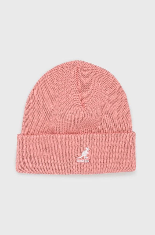 Шапка Kangol колір рожевий з товстого трикотажу (2690538)