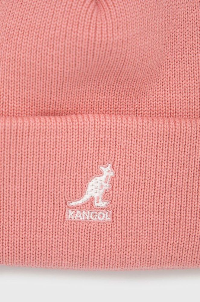 Шапка Kangol колір рожевий з товстого трикотажу (2690538) фото 3