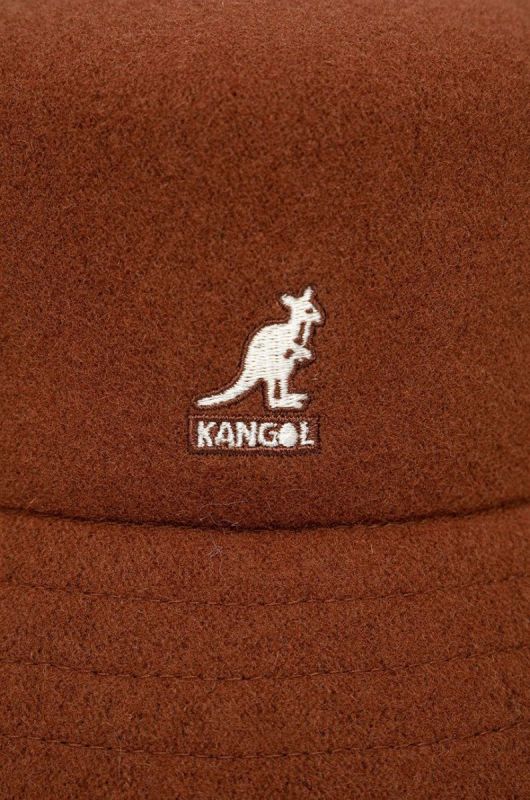 Вовняний капелюх Kangol колір коричневий вовна фото 2