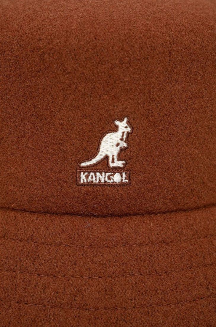 Вовняний капелюх Kangol колір коричневий вовна