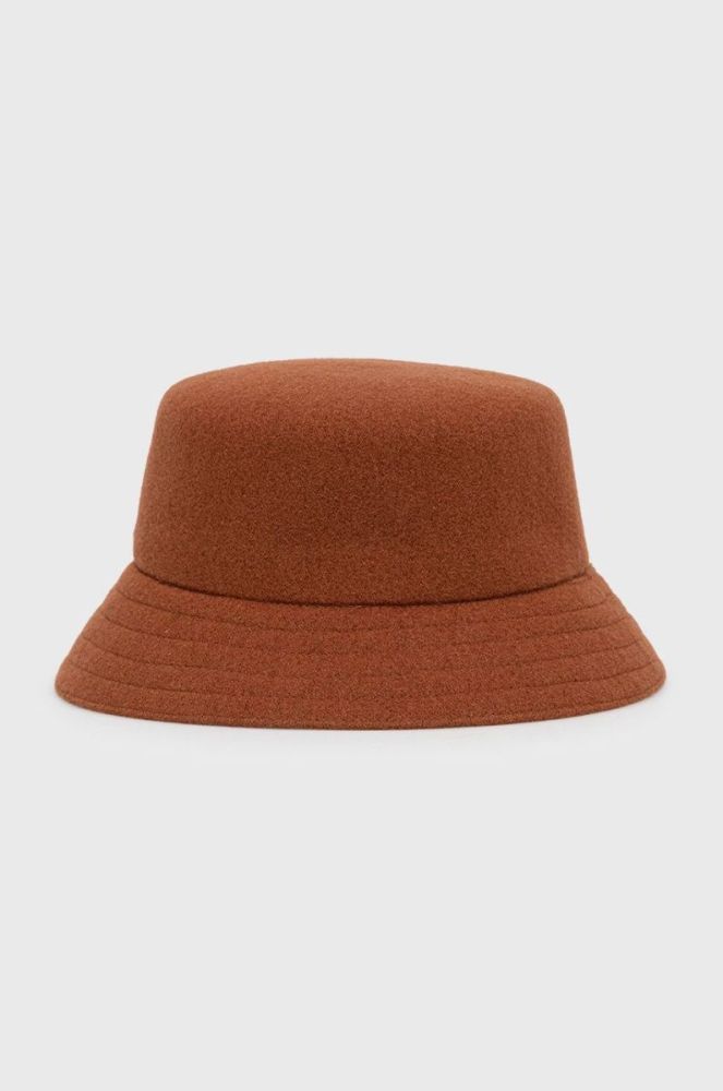 Вовняний капелюх Kangol колір коричневий вовна фото 3