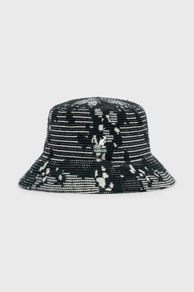 Капелюх з домішкою вовни Kangol колір зелений (2638197)