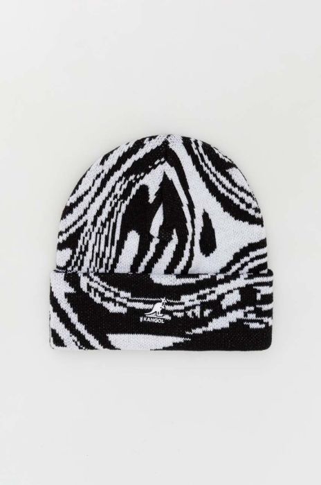 Шапка Kangol колір білий з товстого трикотажу