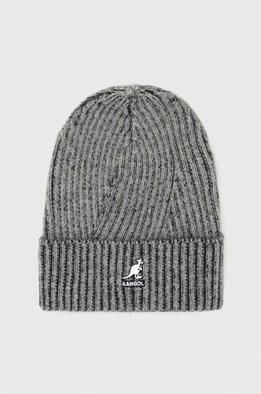 Шапка з домішкою вовни Kangol колір сірий