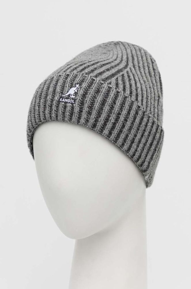 Шапка з домішкою вовни Kangol колір сірий фото 2