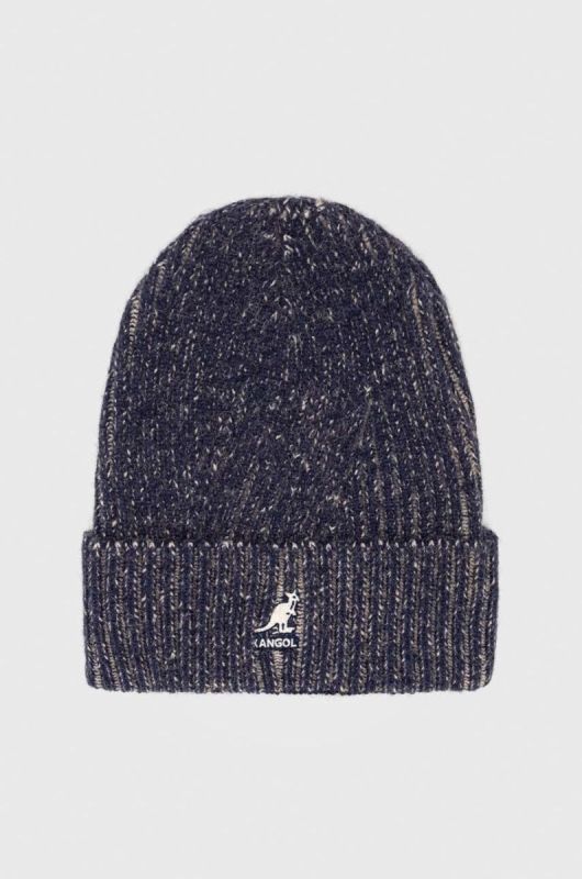 Шапка з домішкою вовни Kangol колір синій