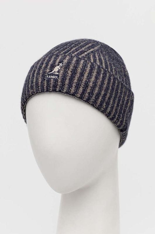Шапка з домішкою вовни Kangol колір синій фото 2
