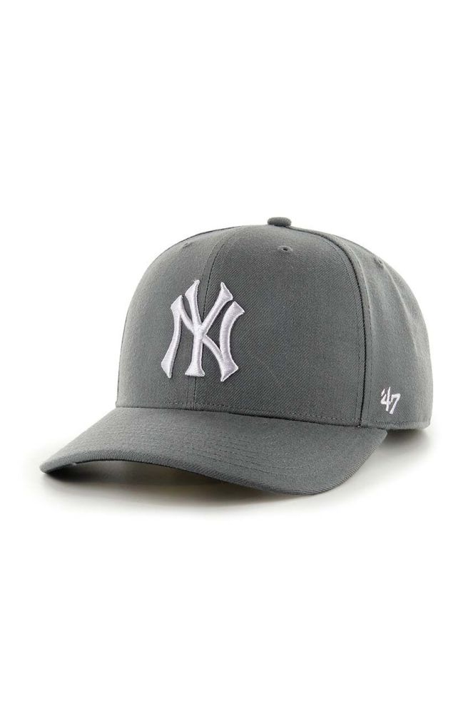 Кепка з домішкою вовни 47brand MLB New York Yankees колір сірий з аплікацією (3278154)