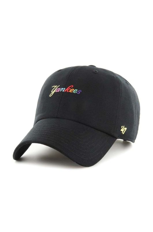 Кепка з домішкою вовни 47brand MLB New York Yankees колір чорний з аплікацією (3277900)
