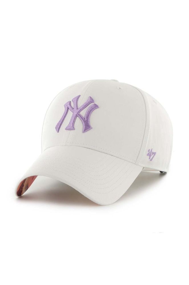 Кепка з домішкою вовни 47brand MLB New York Yankees колір білий з аплікацією (3278139)