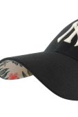 Бавовняна бейсболка 47brand MLB New York Yankees колір чорний з аплікацією (3278181)