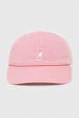 Бавовняна бейсболка Kangol колір рожевий однотонна