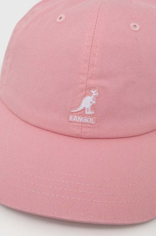 Бавовняна бейсболка Kangol колір рожевий фото 4