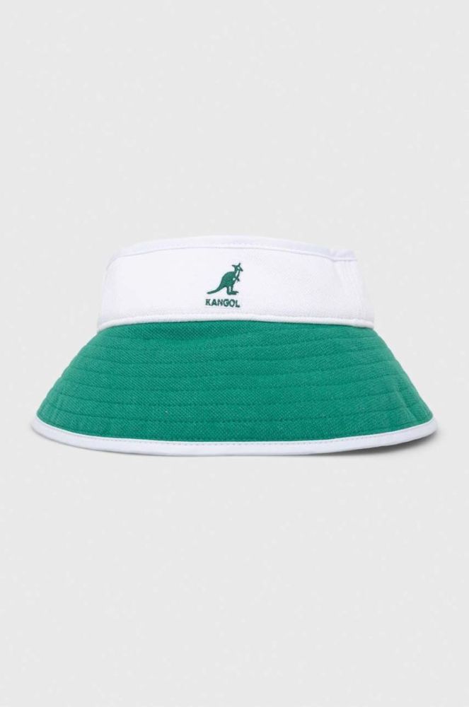 Козирок від сонця Kangol колір зелений однотонна фото 2