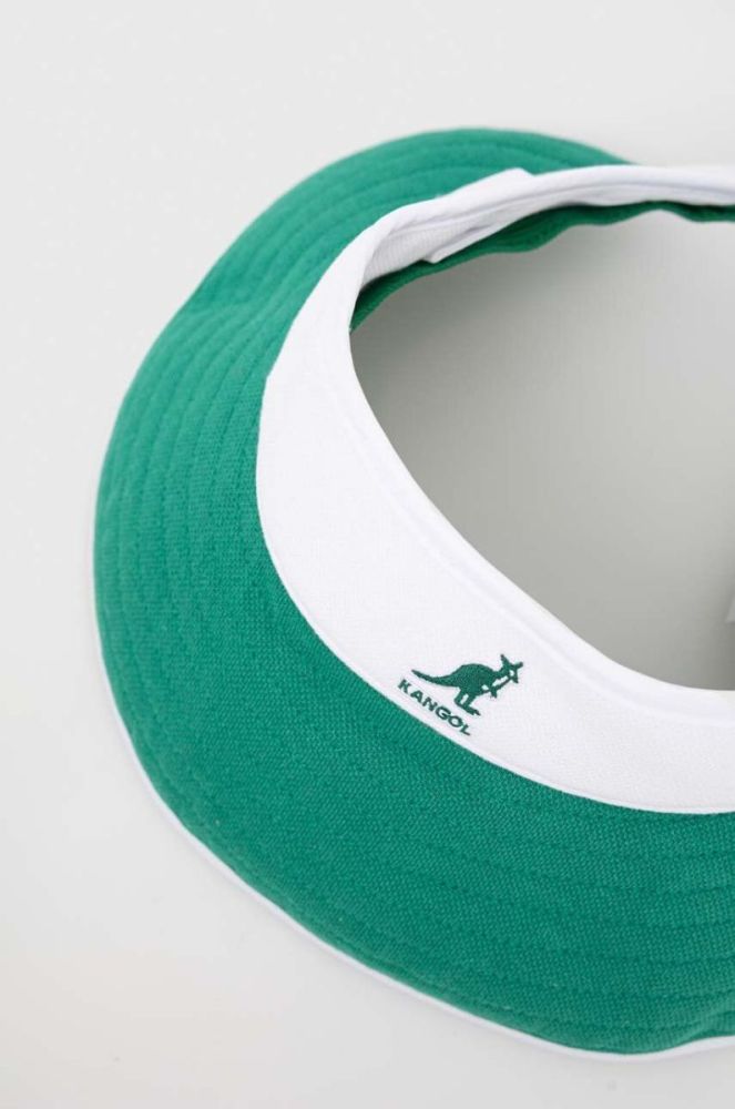 Козирок від сонця Kangol колір зелений однотонна фото 4