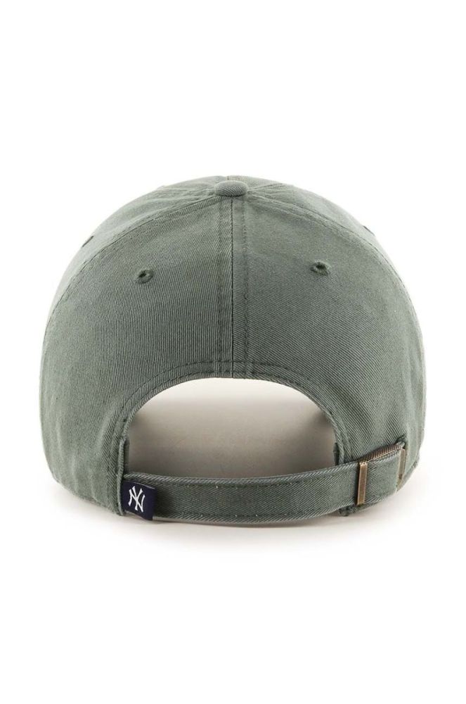 Бавовняна бейсболка 47brand MLB New York Yankees колір зелений з аплікацією (3273467) фото 2