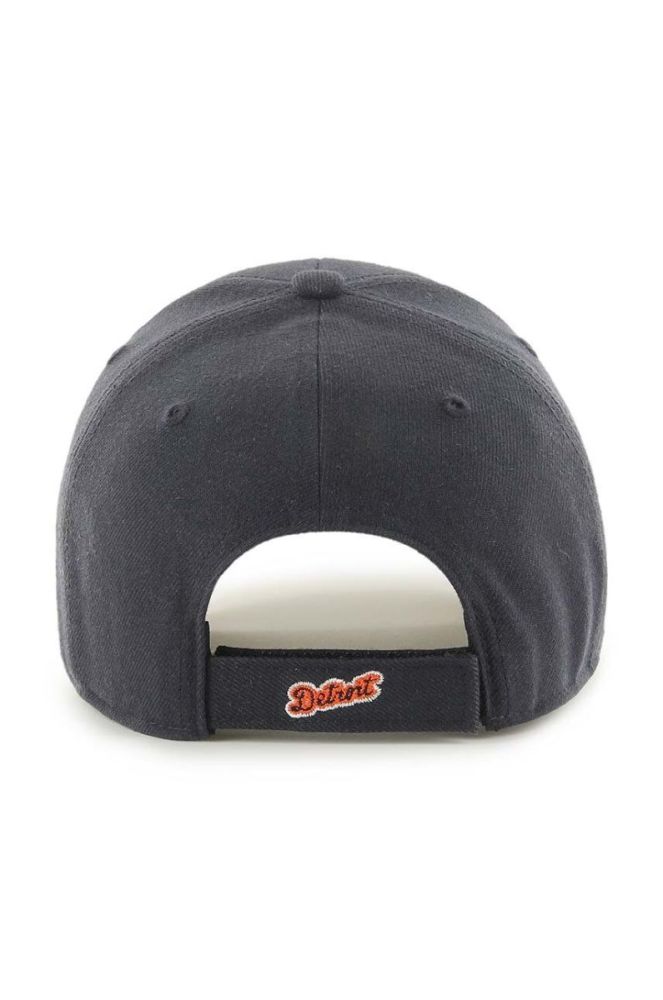 Кепка з домішкою вовни 47brand MLB Detroit Tigers колір синій з аплікацією фото 2