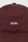 Бавовняна бейсболка Wood Wood Low Profile колір фіолетовий однотонна 12110804.7083-OFFWHITE