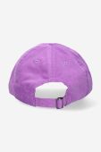 Вельветова кепка Wood Wood колір фіолетовий однотонна 12130810.9016-WARMBEIGE
