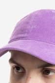 Вельветова кепка Wood Wood колір фіолетовий однотонна 12130810.9016-WARMBEIGE