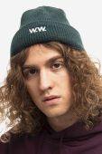 Вовняна шапка Wood Wood Mande колір зелений вовна 12230811.9969-DARKBURGUN