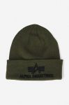 Шапка Alpha Industries 3D Beanie колір зелений 168910.257-DarkGreen Шапка Alpha Industries 3D Beanie колір зелений 168910.257-DarkGreen