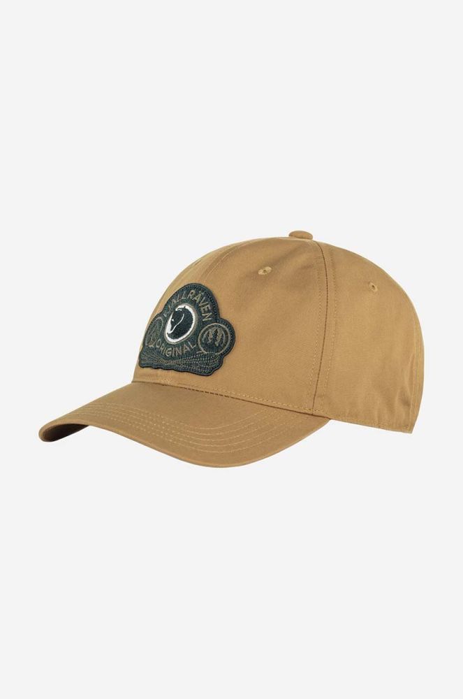 Кепка Fjallraven Classic Badge Cap колір бежевий з аплікацією F86979.232-232