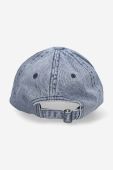 Бавовняна бейсболка Guess Washed Denim Dad однотонна M3GZ17.D50J0-F7XQ колір блакитний