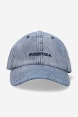 Бавовняна бейсболка Guess Washed Denim Dad однотонна M3GZ17.D50J0-F7XQ колір блакитний
