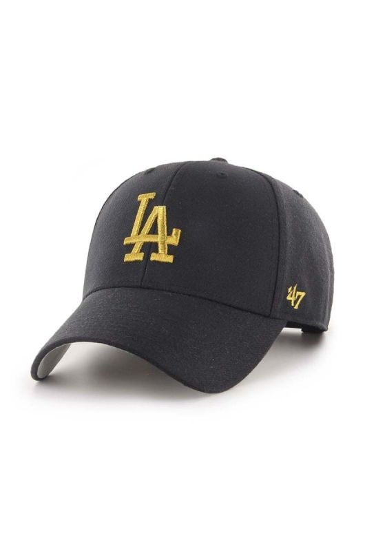 Кепка з домішкою вовни 47brand MLB Los Angeles Dodgers колір чорний з аплікацією (3452990)
